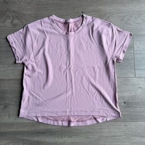 Lululemon Train to Be Short Sleeve - Pink Taupe / Pink Taupe - size 4/6
